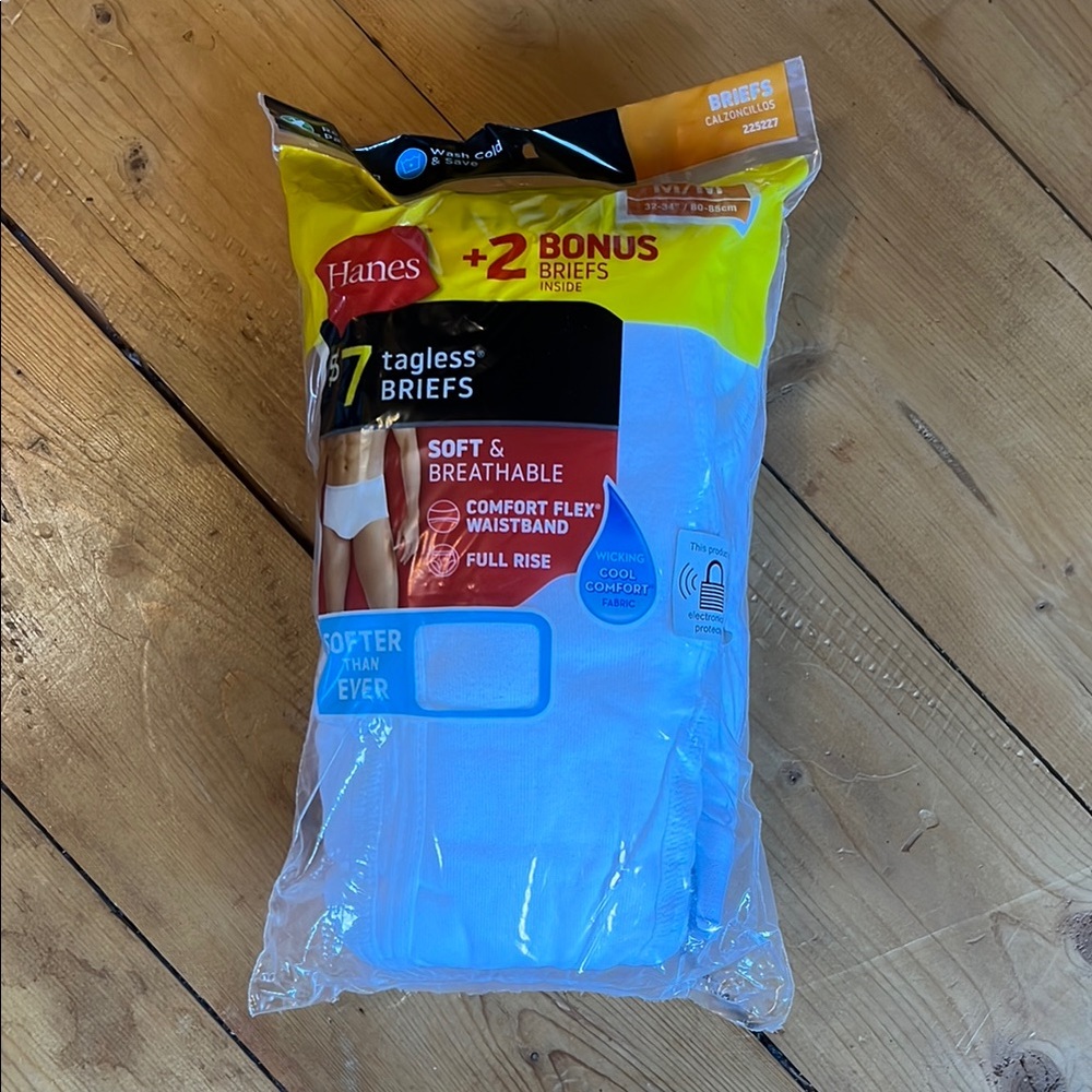 Hanes Tagless Briefs in Light Blue Pack